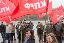 Митинг в честь 144-й годовщины со дня рождения Ленина и митинг в поддержку русскоязычного населения Украины прошел в Нижнем Новгороде
