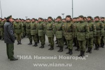 Первая тренировка парадных расчетов и механизированной колонны в полном составе прошла на Нижне-Волжской набережной в Нижнем Новгороде