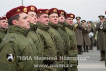 Первая тренировка парадных расчетов и механизированной колонны в полном составе прошла на Нижне-Волжской набережной в Нижнем Новгороде