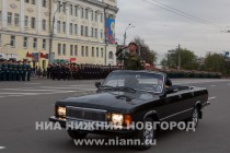 Первая тренировка военного парада на площади Минина и Пожарского в Нижнем Новгороде