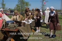 Реконструкция боя на подступах к Берлину  в нижегородском парке Победы