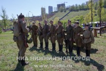 Реконструкция боя на подступах к Берлину  в нижегородском парке Победы