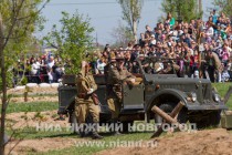 Реконструкция боя на подступах к Берлину  в нижегородском парке Победы