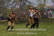 Реконструкция боя на подступах к Берлину  в нижегородском парке Победы