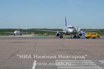 Пресс-тур на объекты приграничной таможенной инфраструктуры в международном аэропорту Стригино (Нижний Новгород)