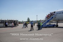 Пресс-тур на объекты приграничной таможенной инфраструктуры в международном аэропорту Стригино (Нижний Новгород)