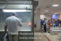 Пресс-тур на объекты приграничной таможенной инфраструктуры в международном аэропорту Стригино (Нижний Новгород)