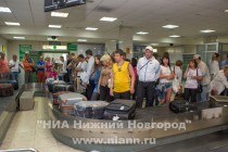 Пресс-тур на объекты приграничной таможенной инфраструктуры в международном аэропорту Стригино (Нижний Новгород)