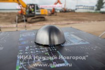 Символическая кнопка запуска строительства нового пассажирского терминала в нижегородском аэропорту Стригино