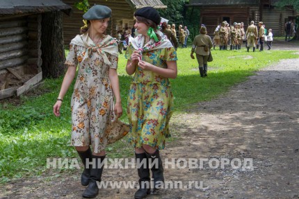 Военно-историческая реконструкция событий 1941 года прошла в музее-заповеднике Щелоковский хутор в Нижнем Новгороде