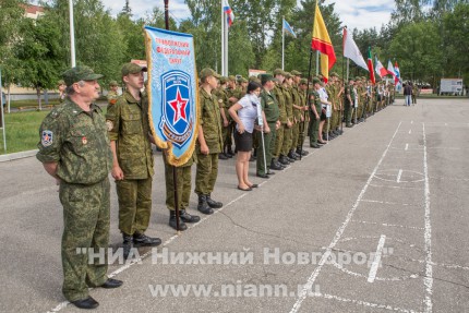Закрытие первой смены оборонно-спортивного лагеря Гвардеец в Нижегородской области