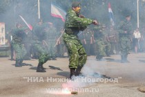 Закрытие первой смены оборонно-спортивного лагеря Гвардеец в Нижегородской области