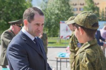 Закрытие первой смены оборонно-спортивного лагеря Гвардеец в Нижегородской области