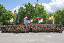 Закрытие первой смены оборонно-спортивного лагеря Гвардеец в Нижегородской области