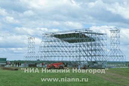 Подготовка площадок к проведению фестиваля электронной музыки и современных технологий Alfa Future People в Нижегородской области.