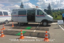 В экспозицию вошли передвижные пункты весового контроля, которые планируется направить на патрулирование наиболее проблемных с точки зрения проезда крупнотоннажного транспорта участков автодорог Нижегородской области