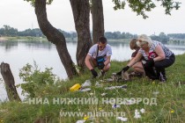 Акция AntiСвин по сбору мусора прошла на берегу Лунского озера Сормовского района Нижнего Новгорода