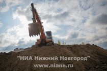 Работы по реконструкции участка канализационного коллектора в районе будущей станции метро Стрелка