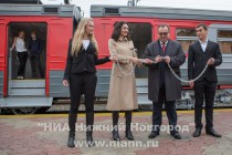 Торжественный запуск электричек из Нижнего Новгорода до ТРЦ Мега