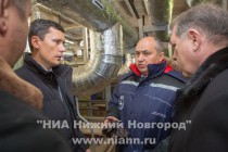 Рабочий объезд главой администрации Нижнего Новгорода Олега Кондрашова центральных тепловых пунктов в Канавинского район
