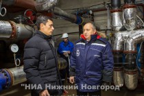 Рабочий объезд главой администрации Нижнего Новгорода Олега Кондрашова центральных тепловых пунктов в Канавинского район
