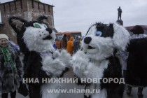 Церемония зажжения главной городской елки в Нижнем Новгороде