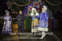 Церемония зажжения главной городской елки в Нижнем Новгороде