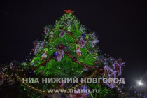 Церемония зажжения главной городской елки в Нижнем Новгороде