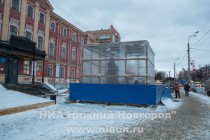 Монтаж памятника Николаю Бугрову в Нижнем Новгороде