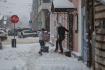 Снегопад в Нижнем Новгороде