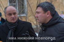 Глава администрации Нижнего Новгорода Олег Кондрашов и директор городского управления по благоустройству Виталий Ковалев (слева направо)