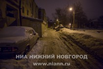 Ночной объезд города представителями администрации Нижнего Новгорода в рамках контроля по уборке снега с улично-дорожной сети - ул. Глеба Успенского