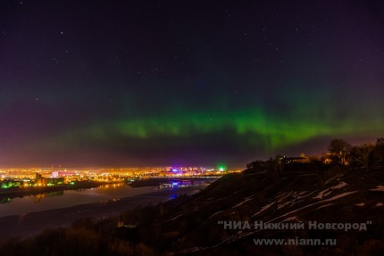 Жители Нижнего Новгорода наблюдали редкое природное явление - полярное сияние