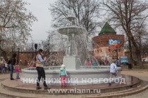 Ввод в эксплуатацию фонтана на площади Минина и Пожарского в Нижнем Новгороде