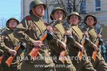 Парад в честь 70-годовщины Победы в Великой Отечественной войне на пл. Минина и Пожарского в Нижнем Новгороде