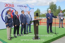 Торжественная церемония начала строительства станции метро Стрелка в Нижнем Новгороде