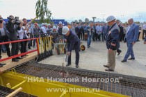 Торжественная церемония начала строительства станции метро Стрелка в Нижнем Новгороде
