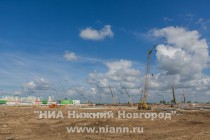 Экскурсия на территории застройки стадиона к ЧМ-2018 в Нижнем Новгороде для детей-сирот, воспитывающихся в детских домах и интернатах Нижегородской области