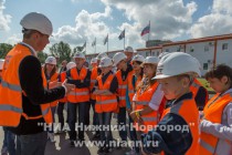 Экскурсия на территории застройки стадиона к ЧМ-2018 в Нижнем Новгороде для детей-сирот, воспитывающихся в детских домах и интернатах Нижегородской области