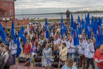 Общегородской сбор Мой новый Нижний с участием жителей города и представителей общественности около Зачатьевской башни Нижегородского кремля