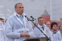 Общегородской сбор Мой новый Нижний с участием жителей города и представителей общественности около Зачатьевской башни Нижегородского кремля