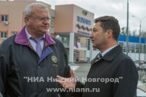 Директор ФОКа Заречье Николай Голышев и генеральный директор ООО ЛУКОЙЛ-Волганефтепродукт Илья Бородин (слева направо)