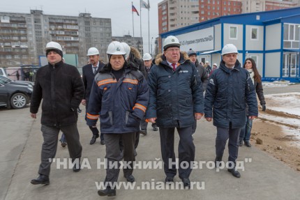 Губернатор Нижегородской области Валерий Шанцев проверил ход работ по строительству станции метро Стрелка в Нижнем Новгороде