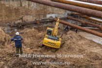 Строительство станции метро Стрелка в микрорайоне Мещерское озеро в Нижнем Новгороде