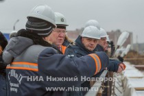 Губернатор Нижегородской области Валерий Шанцев проверил ход работ по строительству станции метро Стрелка в Нижнем Новгороде