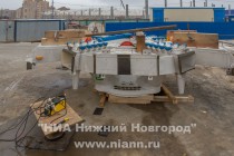 Строительство станции метро Стрелка в микрорайоне Мещерское озеро в Нижнем Новгороде