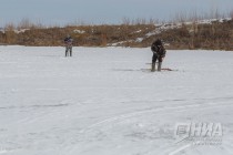 Тактико-специальные учения с аварийно-спасательным отрядом Нижегородской области спасателей в преддверии паводка