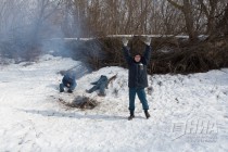 Тактико-специальные учения с аварийно-спасательным отрядом Нижегородской области спасателей в преддверии паводка