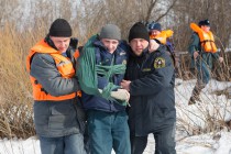 Тактико-специальные учения с аварийно-спасательным отрядом Нижегородской области спасателей в преддверии паводка