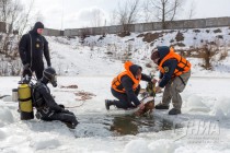 Тактико-специальные учения с аварийно-спасательным отрядом Нижегородской области спасателей в преддверии паводка